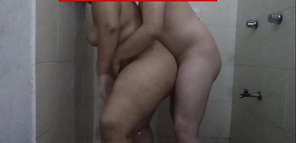  My wife having sex in the bathroom with a stranger he comes and he throws his cum inside my wife